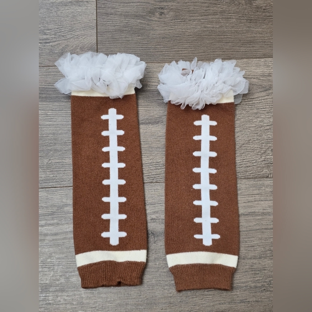 Football & Lace Leg Warmers Little Girls EUC
